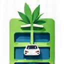 Icône de parking écologique